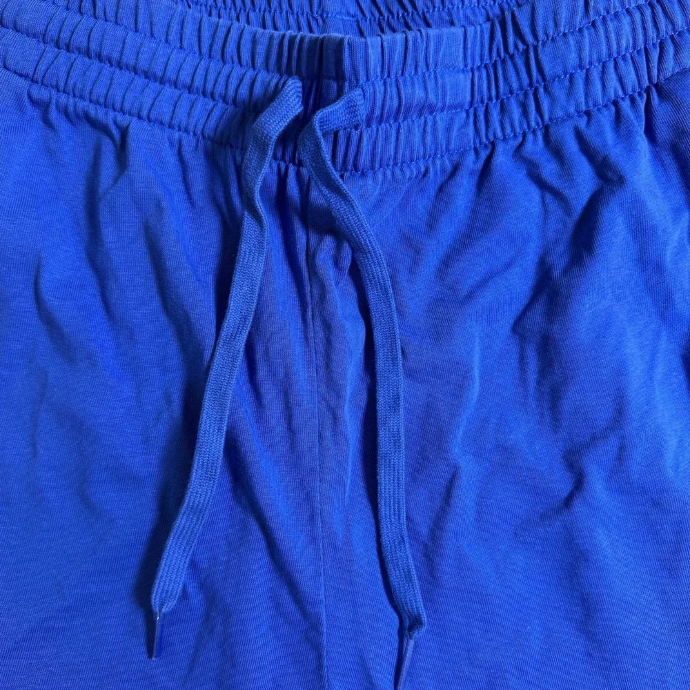 Adidas Mens 2XL Royal Blue 3-Stripe Athletic Shorts Drawstring Pockets